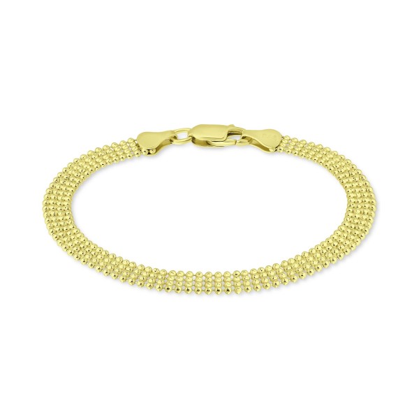 Four Row Bead Chain Bracelet in 18k Gold-Plated 