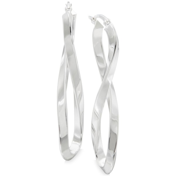 Polished Infinity Drop Earrings In