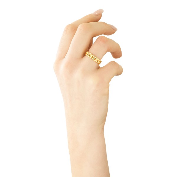 Chain Statement Ring in Gold Vermeil