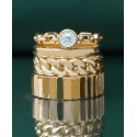 Chain Statement Ring in Gold Vermeil