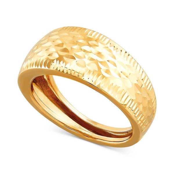 Polished Cut Dome Ring in 10K Yellow Gold