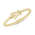 Horseshoe Hook Bangle Bracelet in 14k Gold-Plated