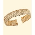 Mesh-Look Wide Bangle Bracelet in 14k Gold-Plated