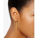 Textured Crossover Drop Earrings in 10k Gold