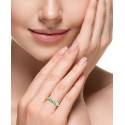  Turquoise & (1/10 ct. ) Ring in 14k Gold