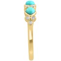  Turquoise & (1/10 ct. ) Ring in 14k Gold