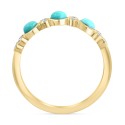  Turquoise & (1/10 ct. ) Ring in 14k Gold