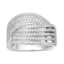 Multirow Crossover Ring (3/4 ct. ) in