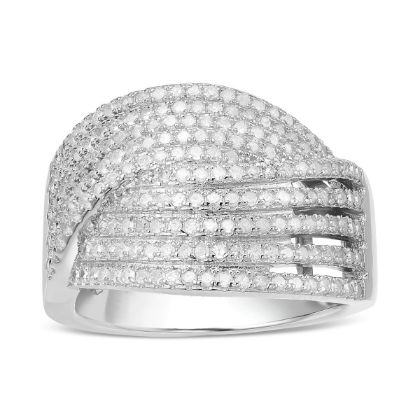 Multirow Crossover Ring (3/4 ct. ) in