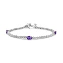 Amethyst (1-1/4 ct. ) & (1/2 ct. ) Tennis Bracelet in 