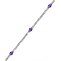 Amethyst (1-1/4 ct. ) & (1/2 ct. ) Tennis Bracelet in 