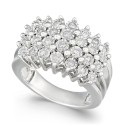 Multi-Row Ring (1/2 ct. ) in or 14K Gold Over