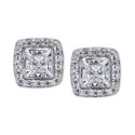 Square-Set Stud Earrings (1/4 ct. )