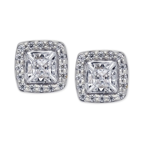 Square-Set Stud Earrings (1/4 ct. )