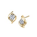 (1/5 ct. ) Twist Earrings in 14k Yellow Gold