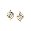 (1/5 ct. ) Twist Earrings in 14k Yellow Gold